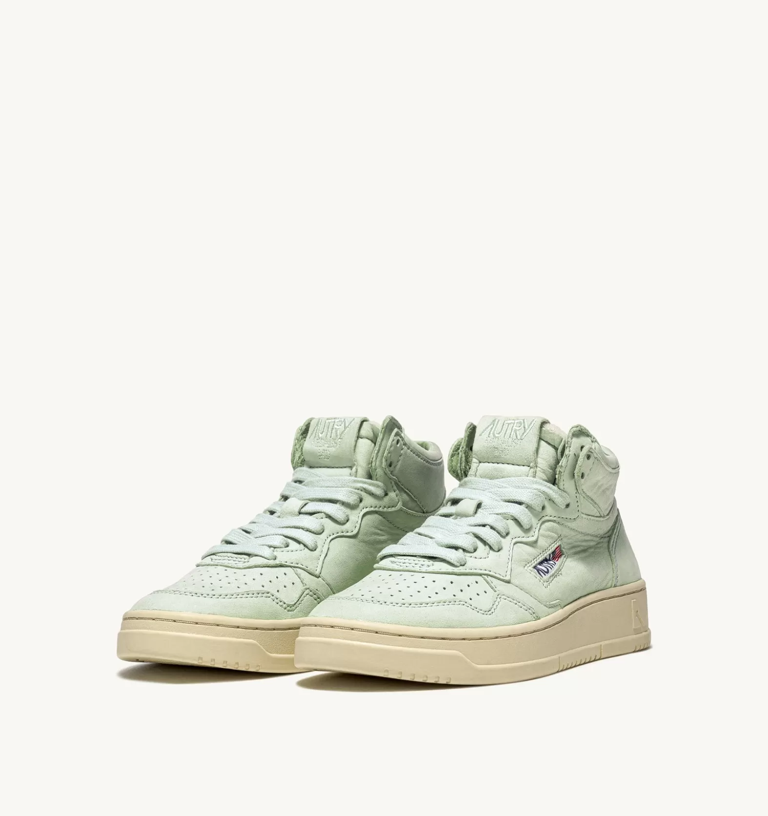 Medalist^AUTRY Medalist Mid Sneakers In Soft Goatskin Color Cel Green
