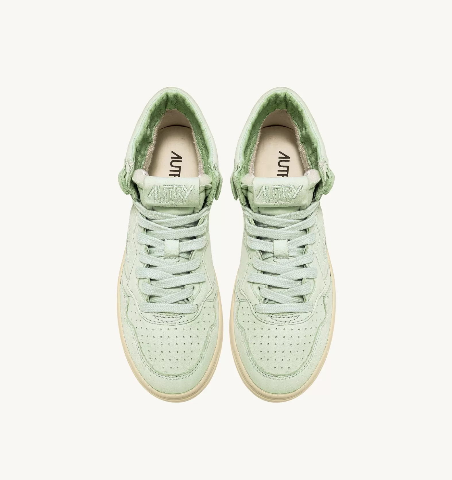 Medalist^AUTRY Medalist Mid Sneakers In Soft Goatskin Color Cel Green