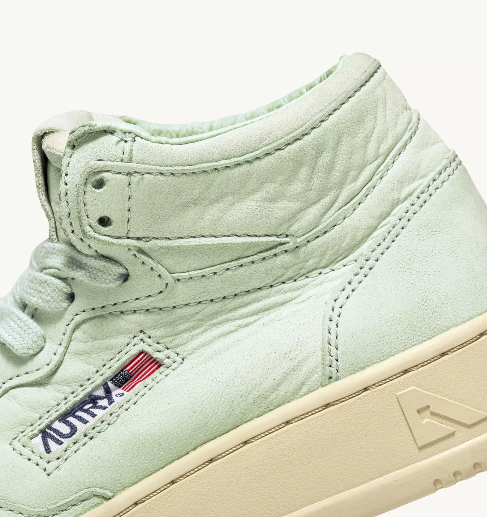 Medalist^AUTRY Medalist Mid Sneakers In Soft Goatskin Color Cel Green