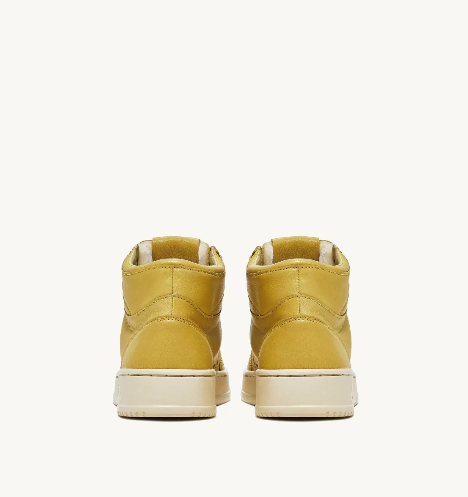 Medalist^AUTRY Medalist Mid Sneakers In Soft Goatskin Color Iris Yellow