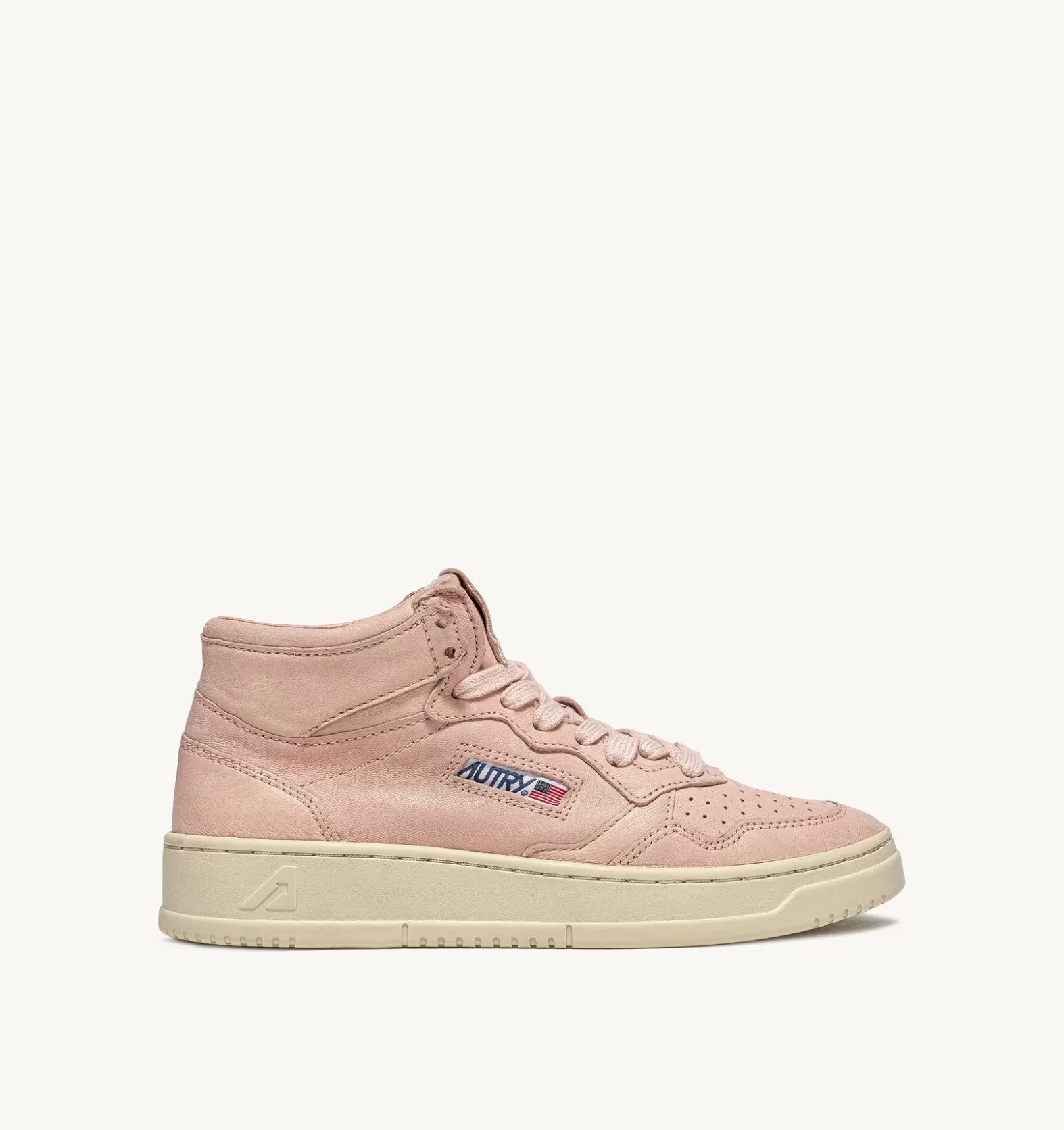 Medalist^AUTRY Medalist Mid Sneakers In Soft Goatskin Color Peach