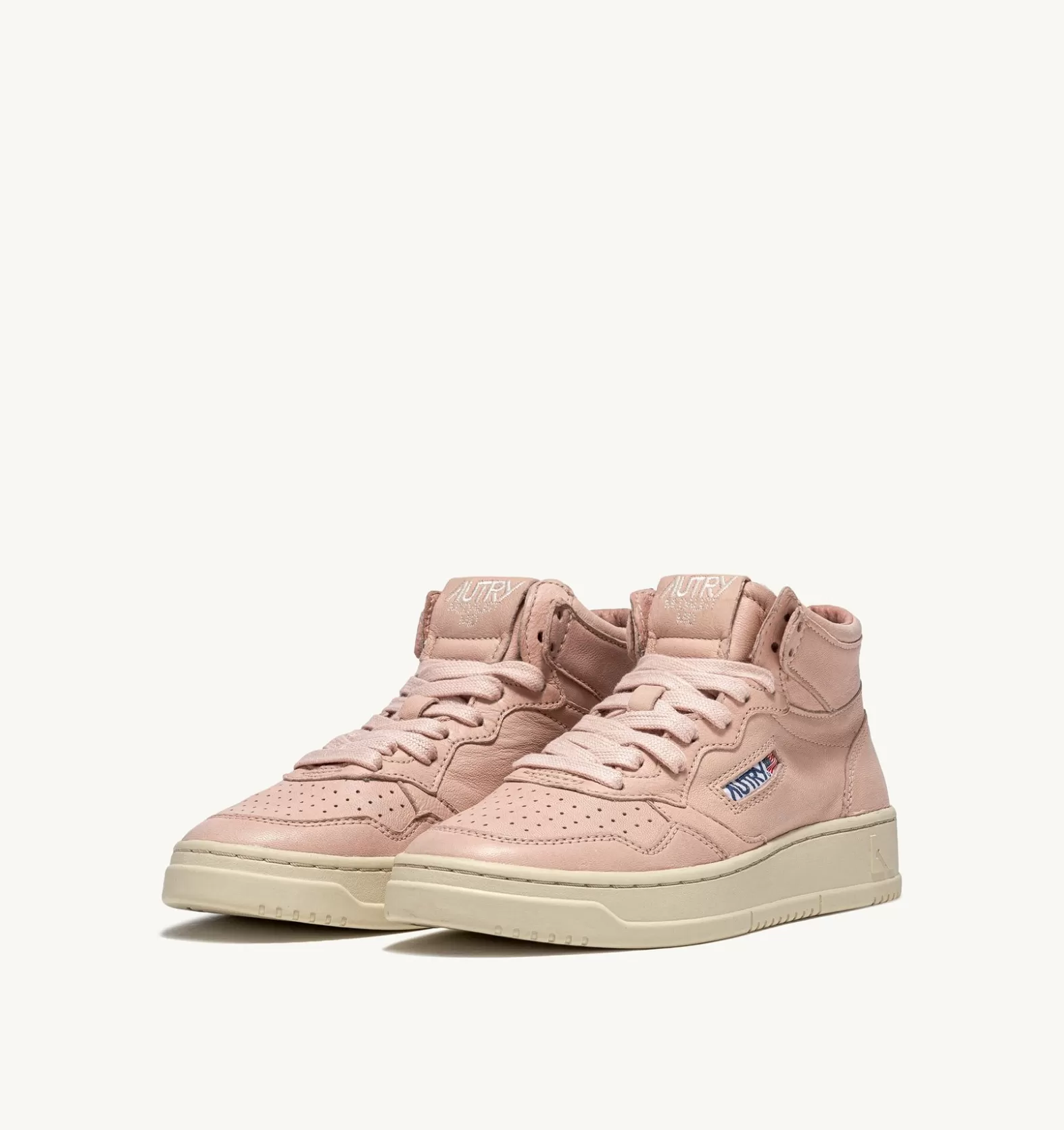 Medalist^AUTRY Medalist Mid Sneakers In Soft Goatskin Color Peach