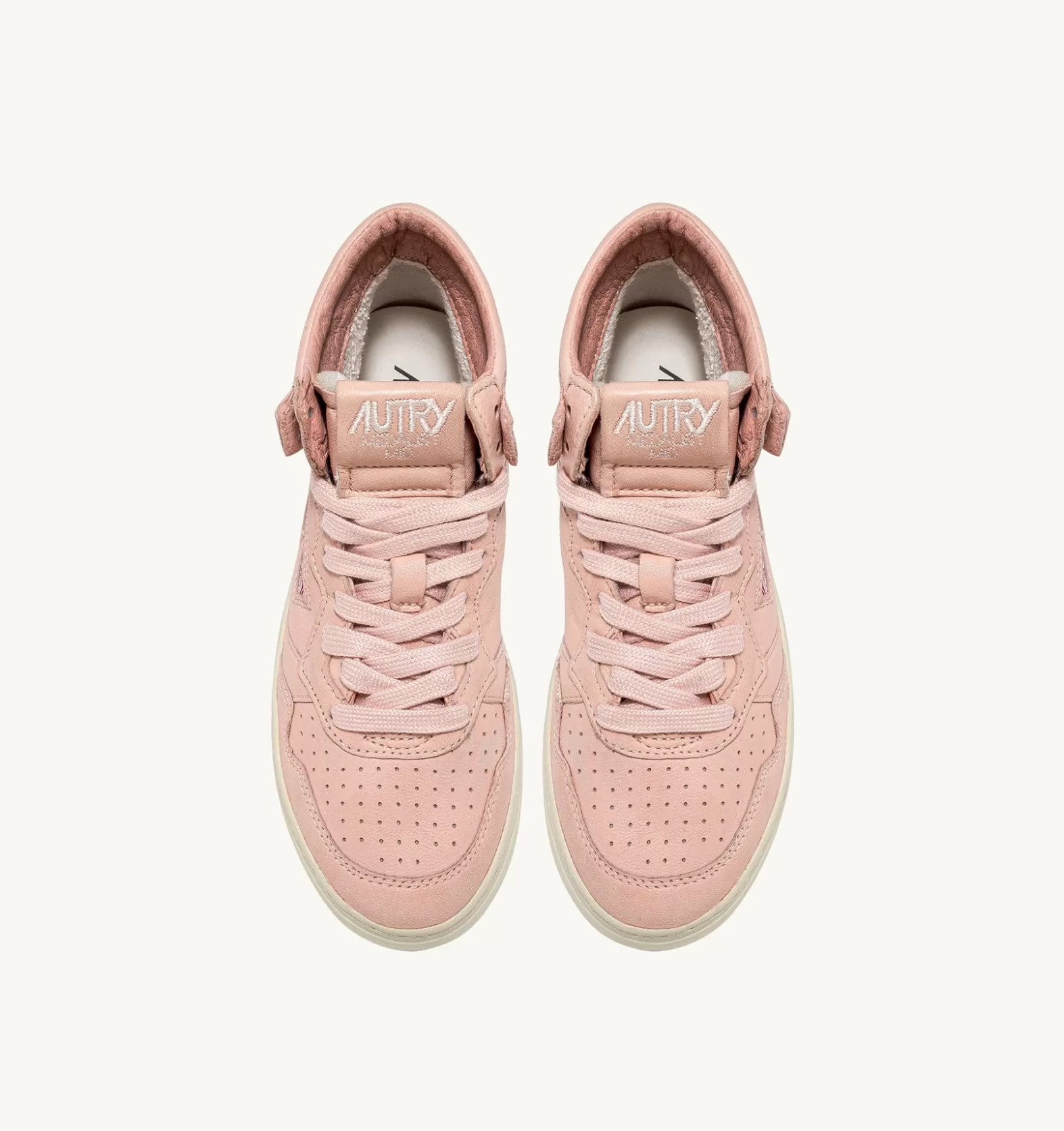 Medalist^AUTRY Medalist Mid Sneakers In Soft Goatskin Color Peach
