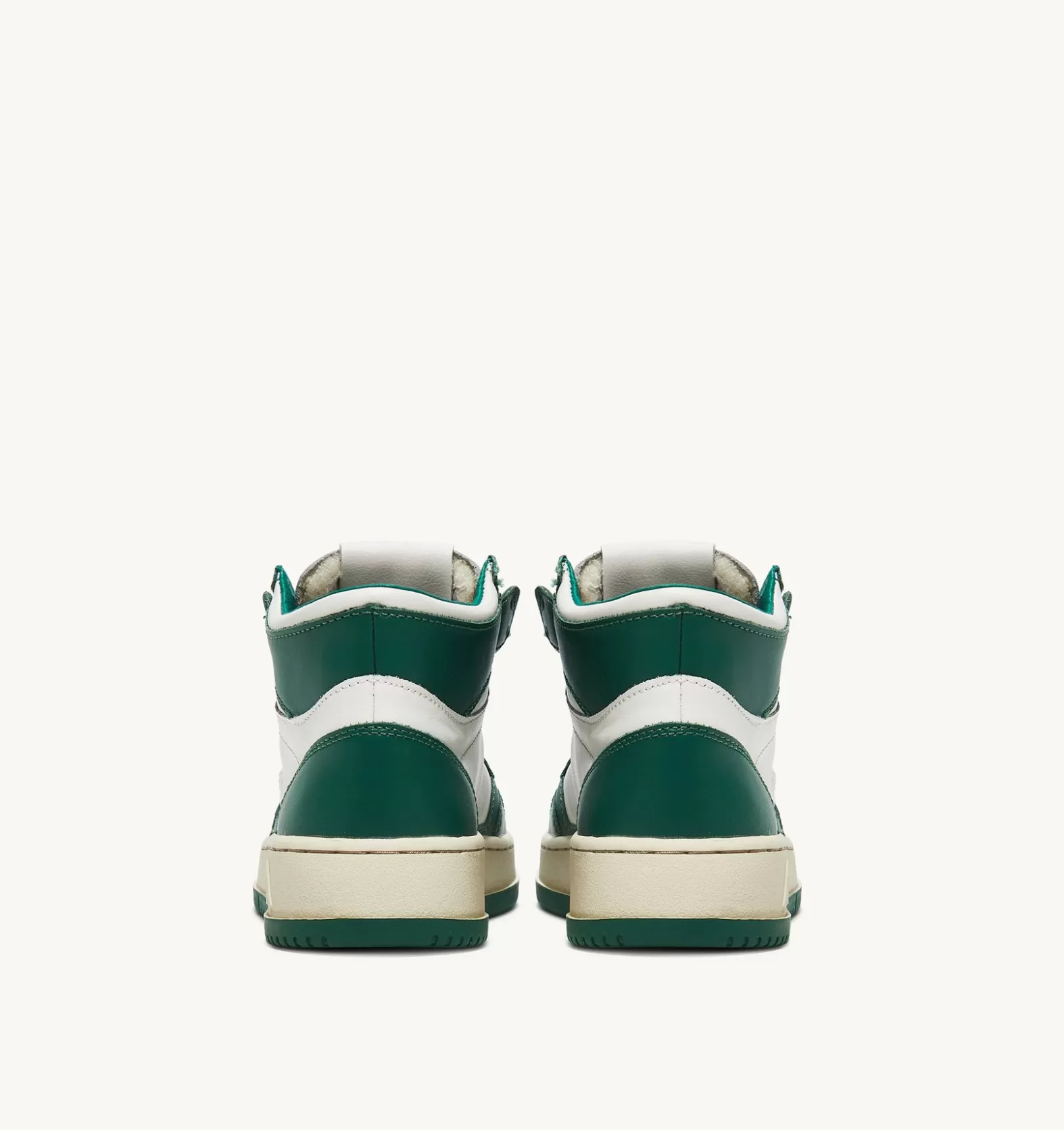 Medalist^AUTRY Medalist Mid Sneakers In Two-Tone Leather Color White And Green