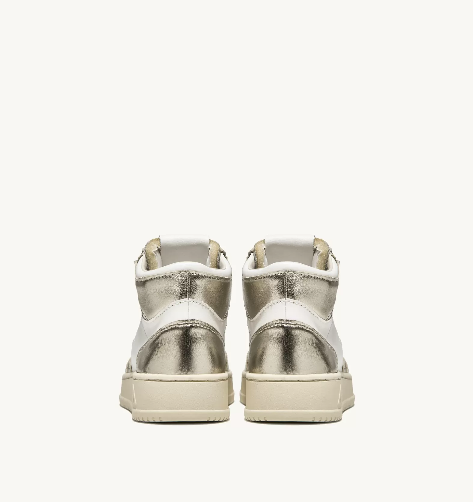 Medalist^AUTRY Medalist Mid Sneakers In Two-Tone Leather Color White And Platinum