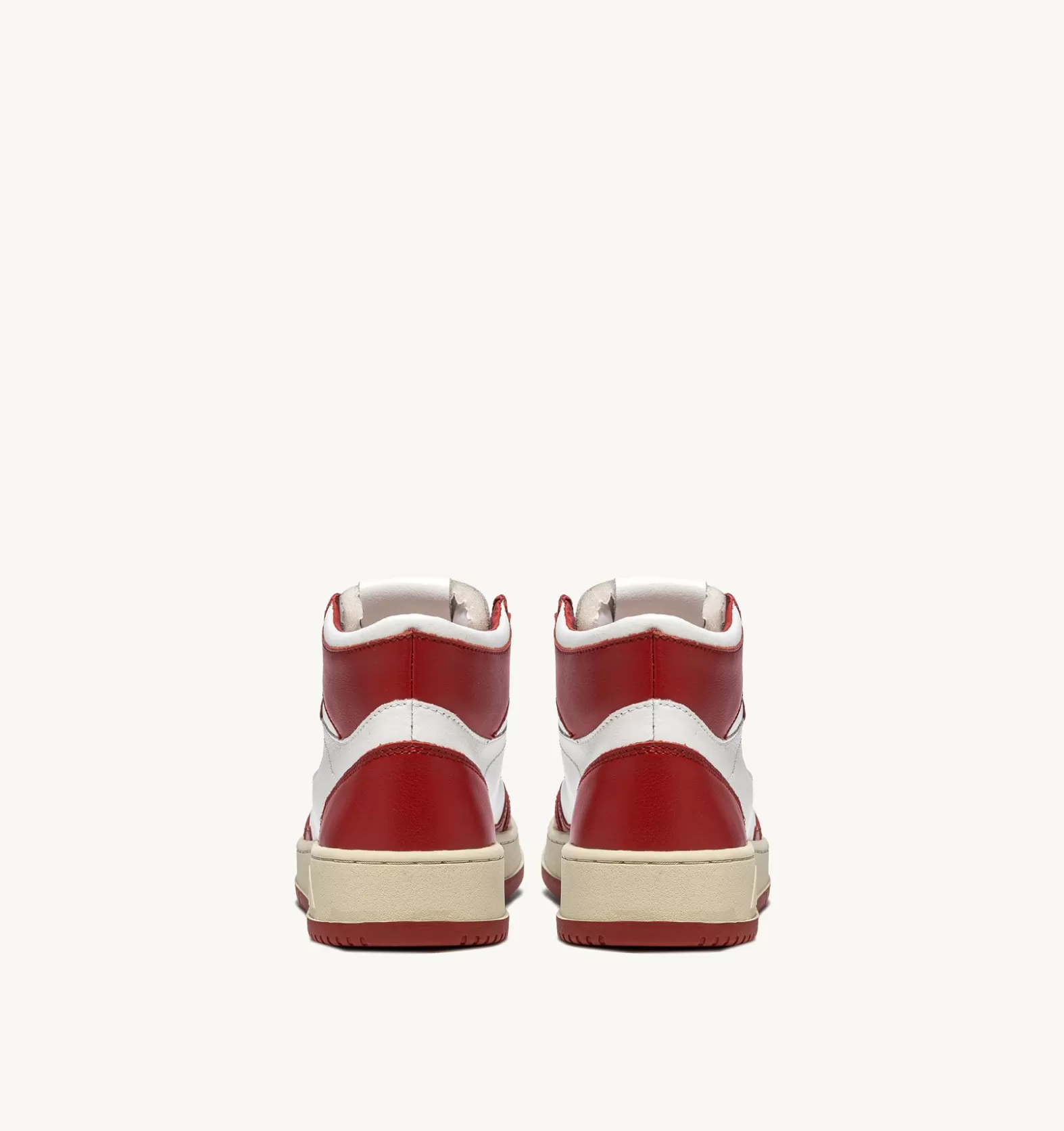 Medalist^AUTRY Medalist Mid Sneakers In Two-Tone Leather Color White And Red