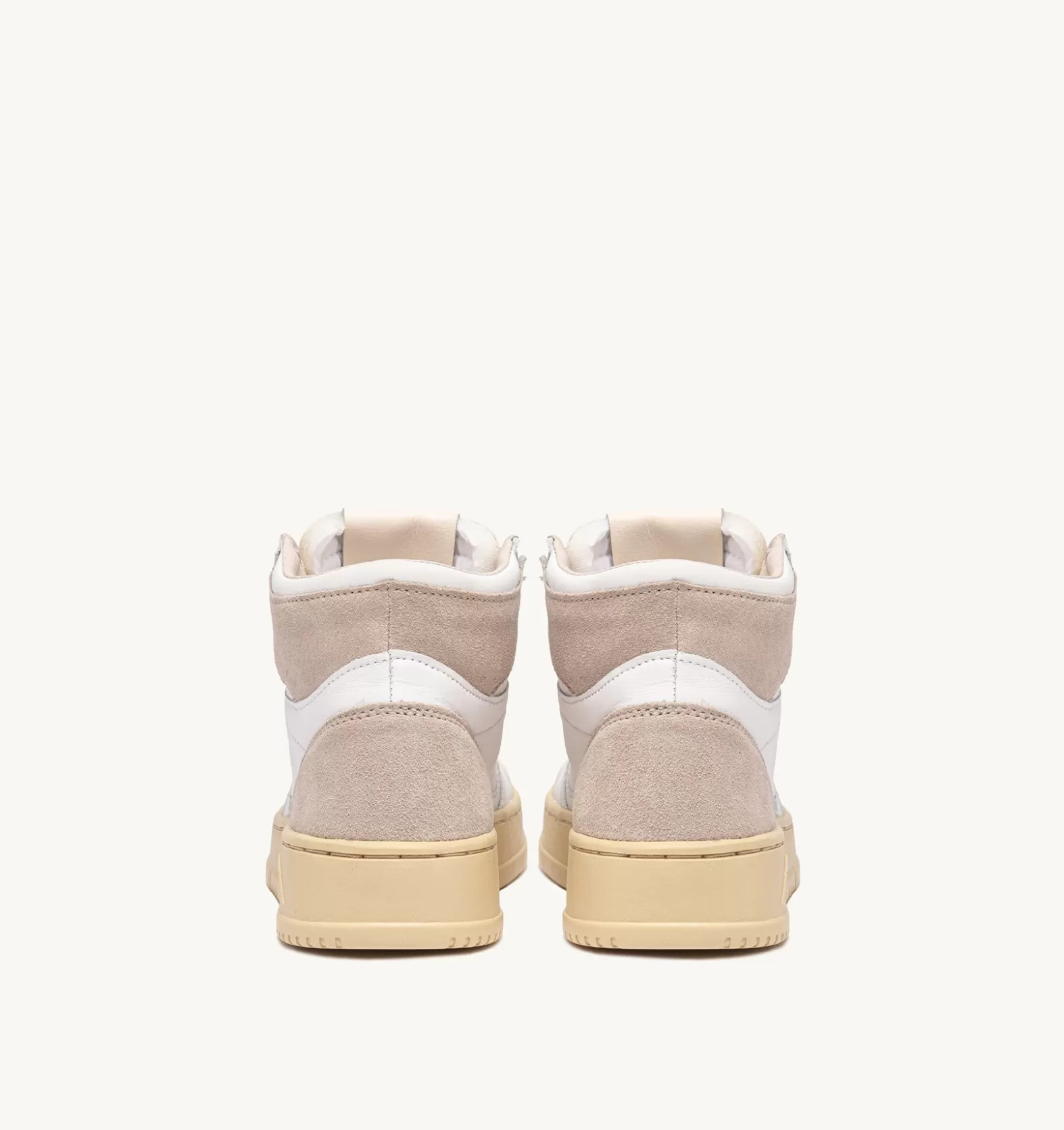 Medalist^AUTRY Medalist Mid Sneakers In White Leather And Beige Suede