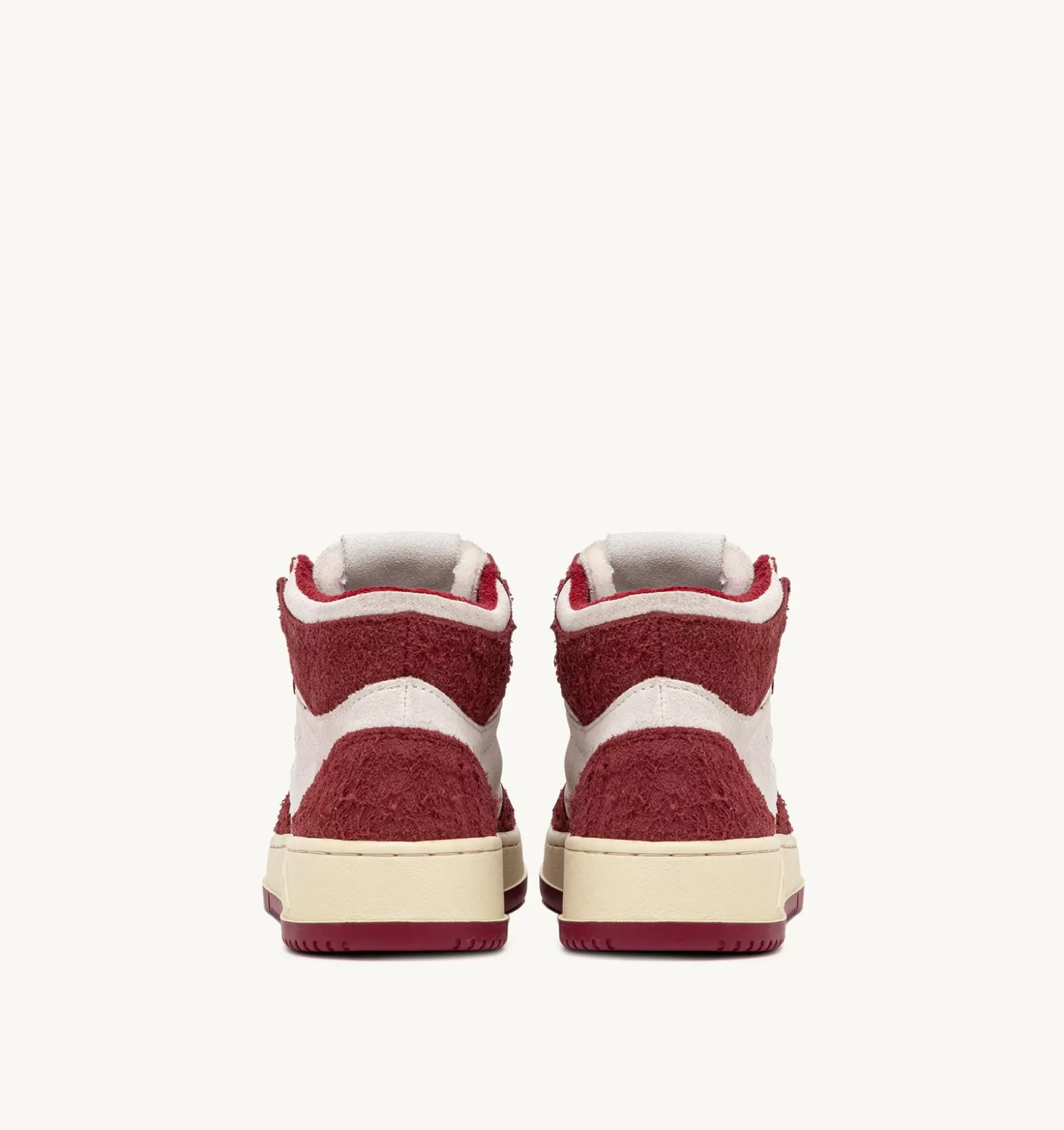 Medalist^AUTRY Medalist Mid Sneakers In White Suede And Hair-Effect Suede Color Purple