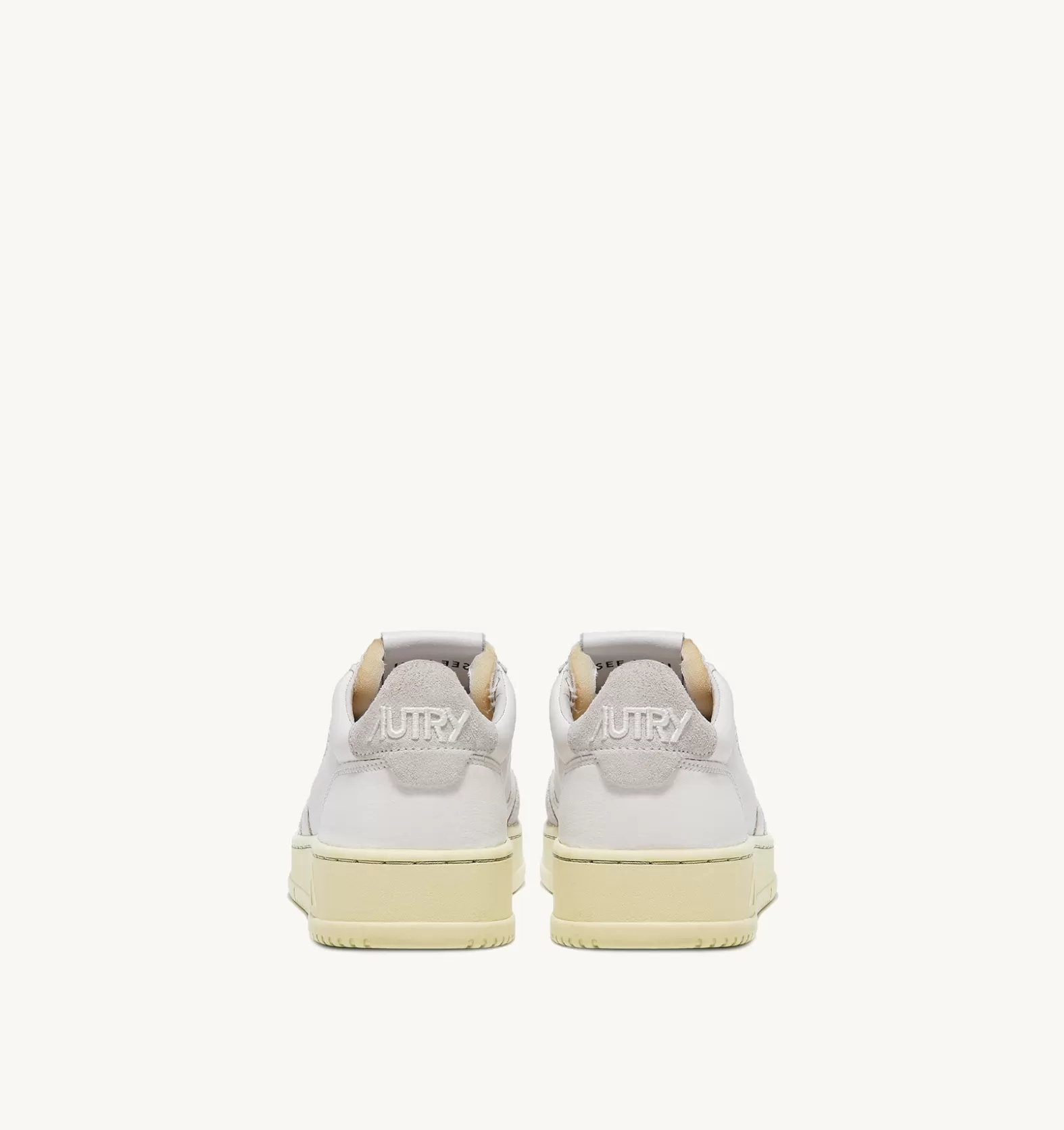 Open^AUTRY Open Low Sneakers In Leather And Suede Color White