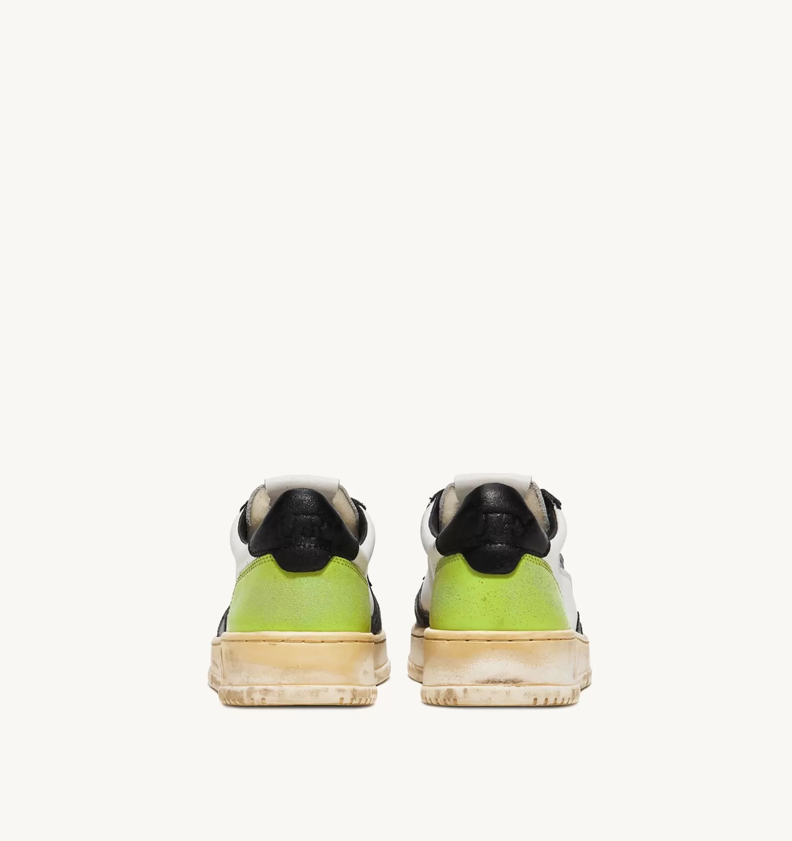 Super Vintage^AUTRY Super Vintage Low Sneaker In White, Black And Green Leather