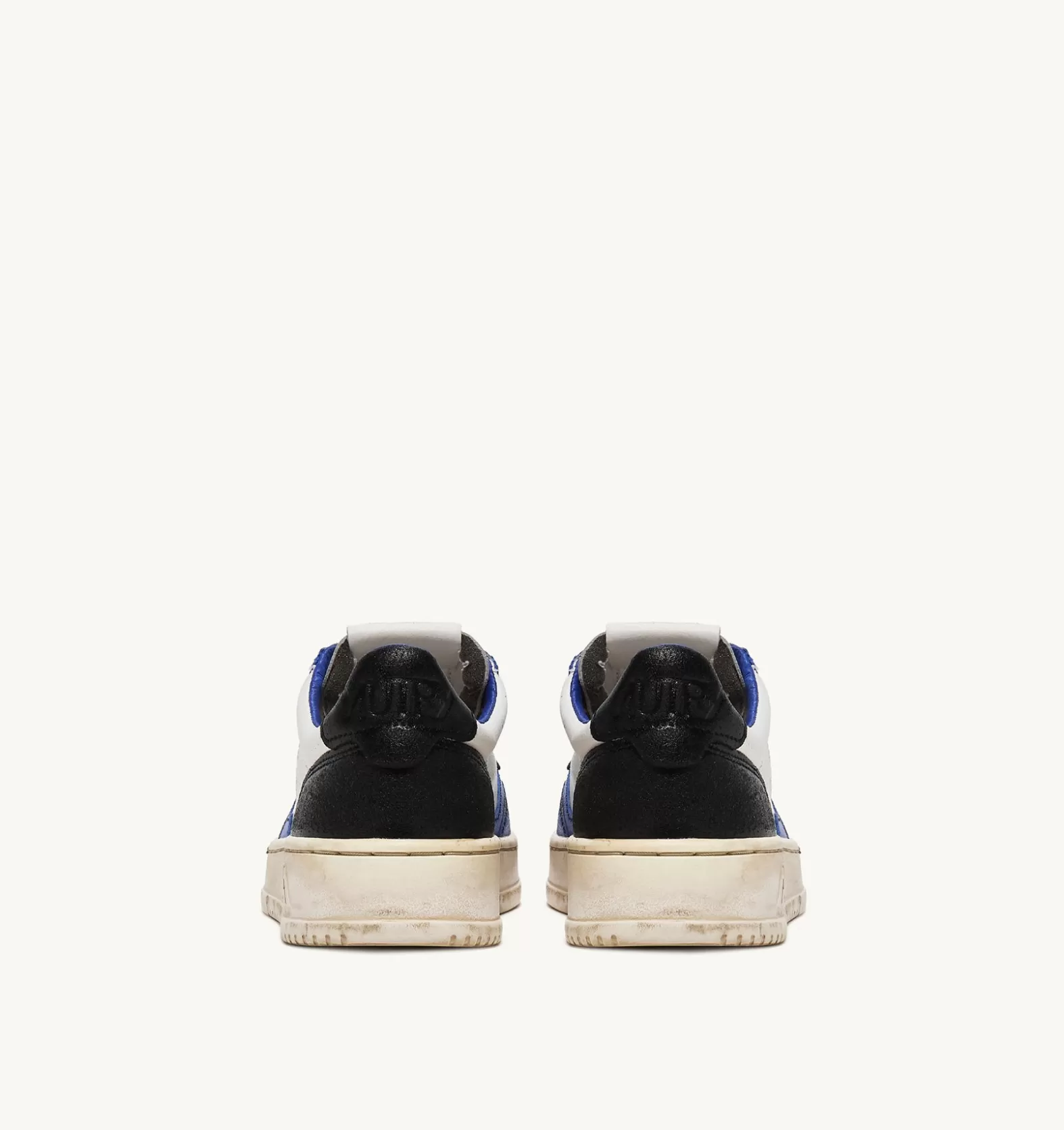 Super Vintage^AUTRY Super Vintage Low Sneakers In Leather Color White Blue And Black