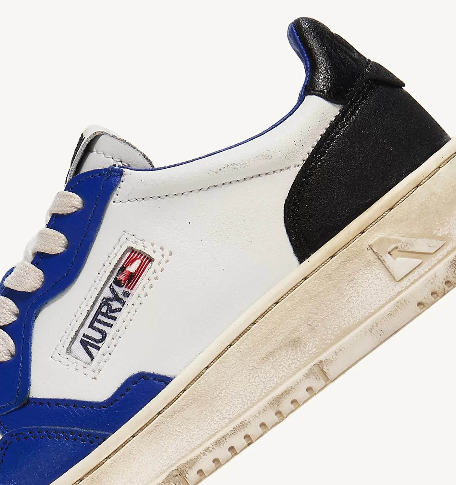 Super Vintage^AUTRY Super Vintage Low Sneakers In Leather Color White Blue And Black