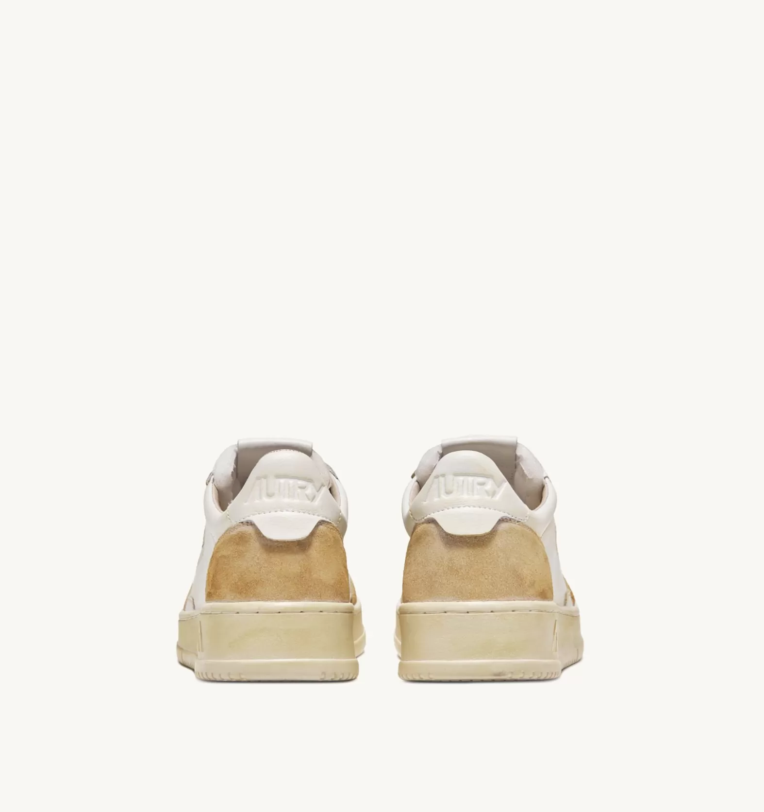 Super Vintage^AUTRY Super Vintage Low Sneakers In Yellowing Effect Leather Color White