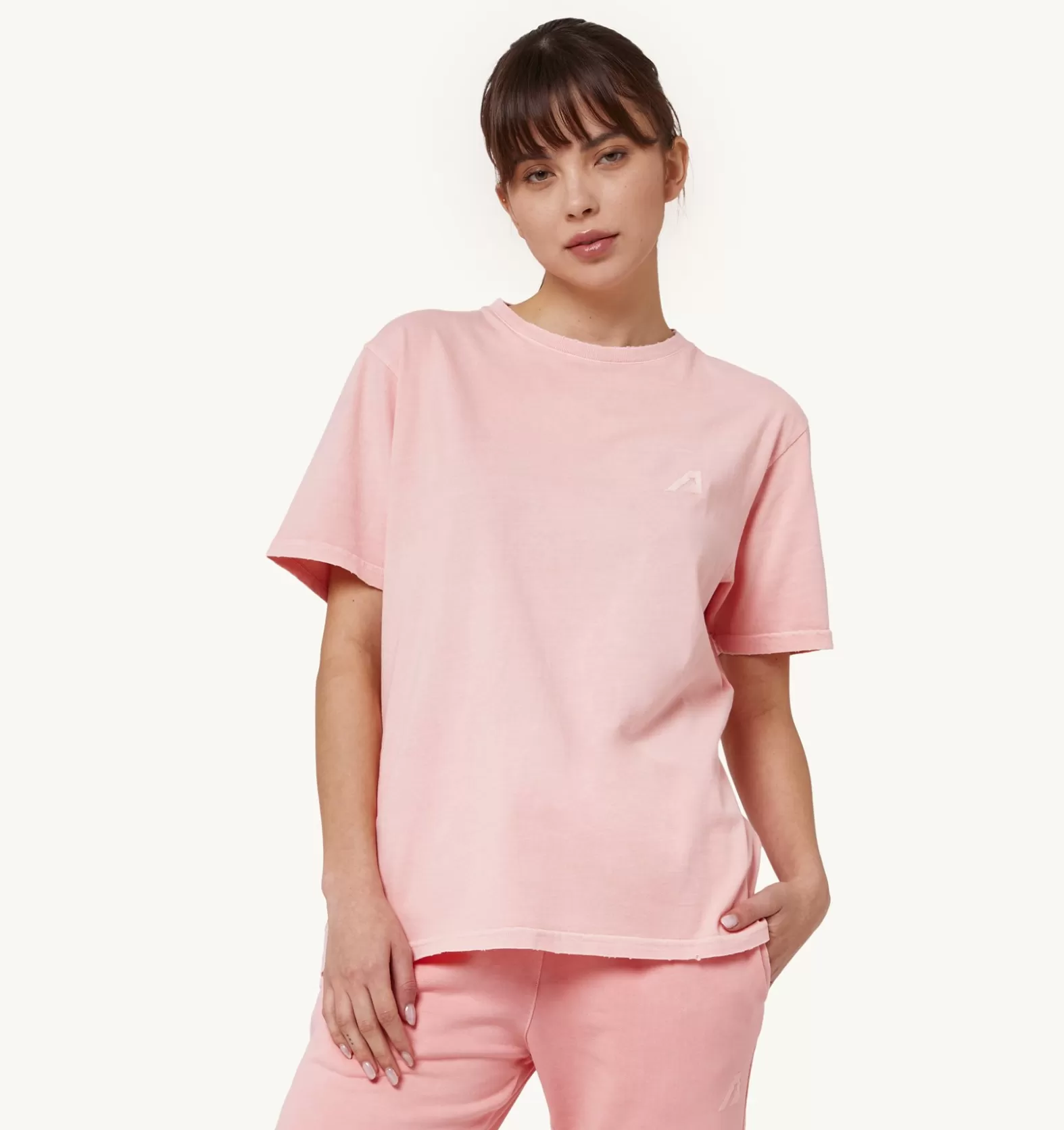 Top^AUTRY Supervintage Crew Neck T-Shirt Color Pink