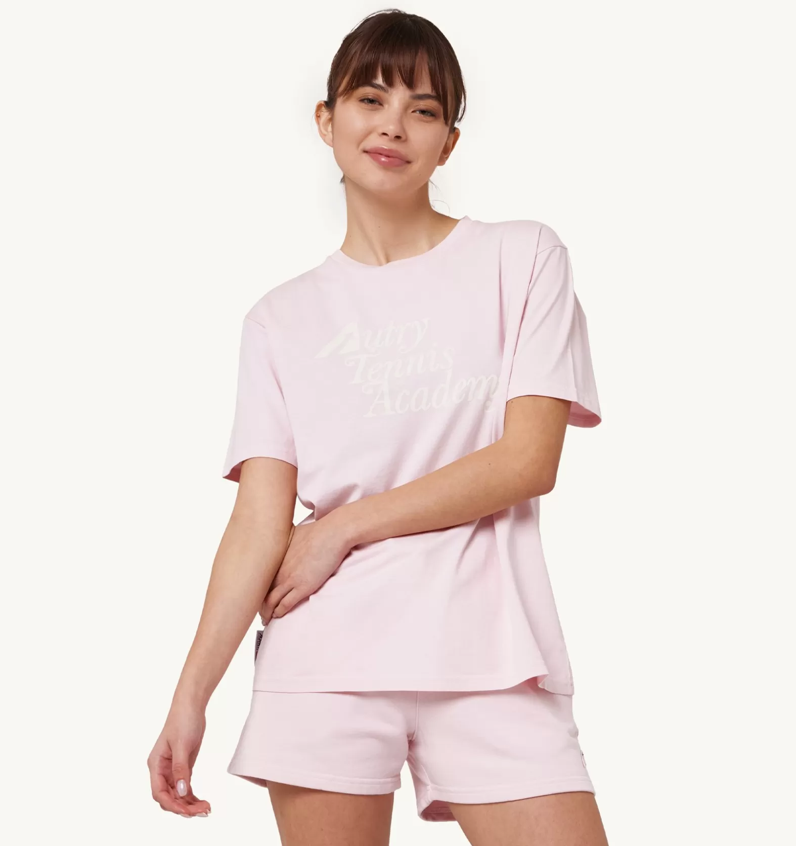 Top^AUTRY Tennis Academy Crew Neck T-Shirt Color Pink