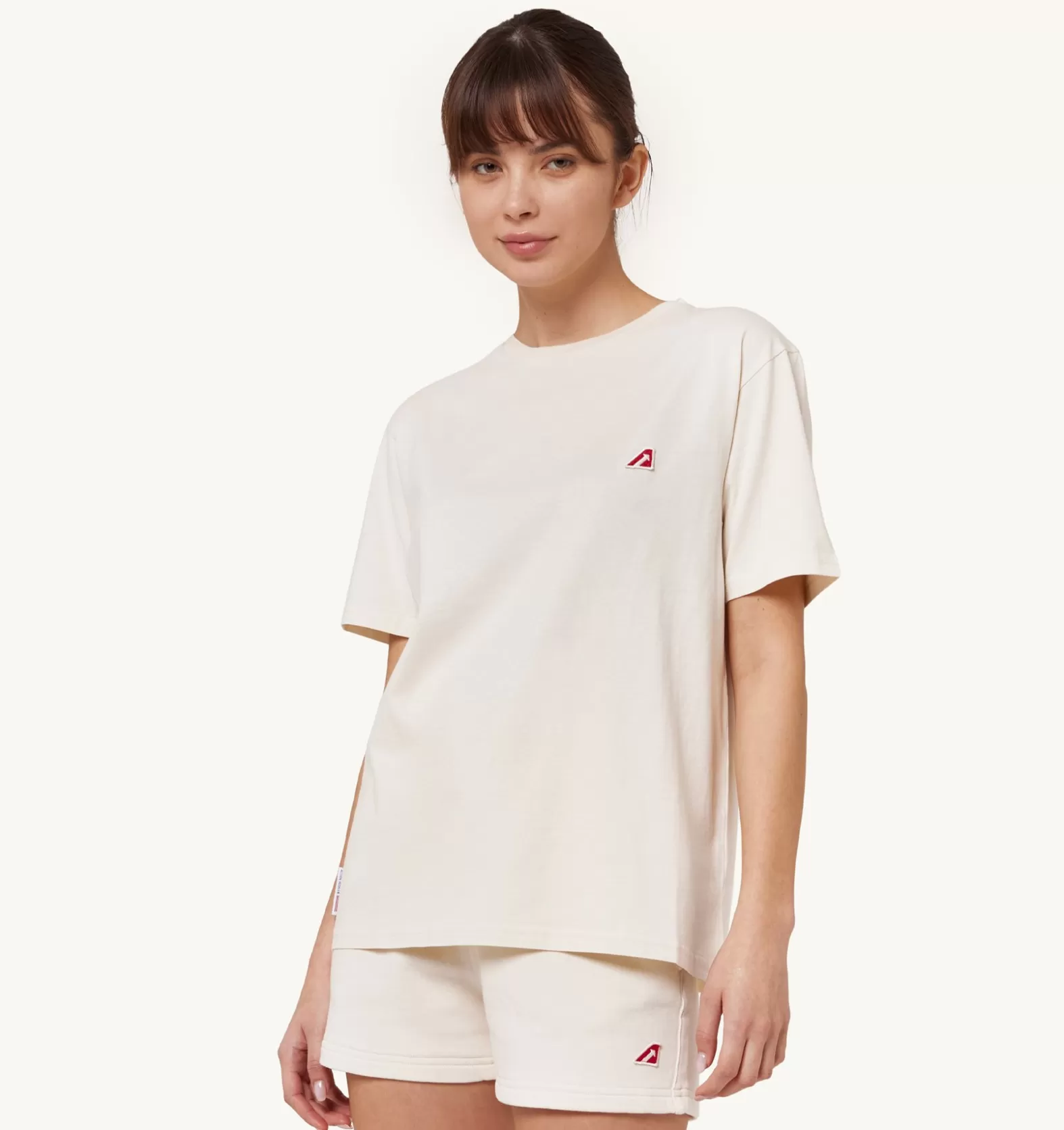 Top^AUTRY Tennis Crew Neck T-Shirt Color Ivory White
