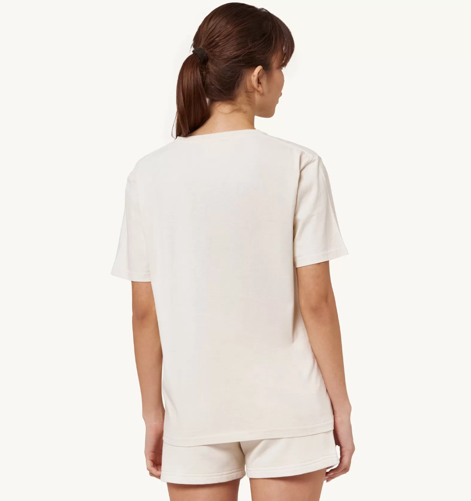 Top^AUTRY Tennis Crew Neck T-Shirt Color Ivory White