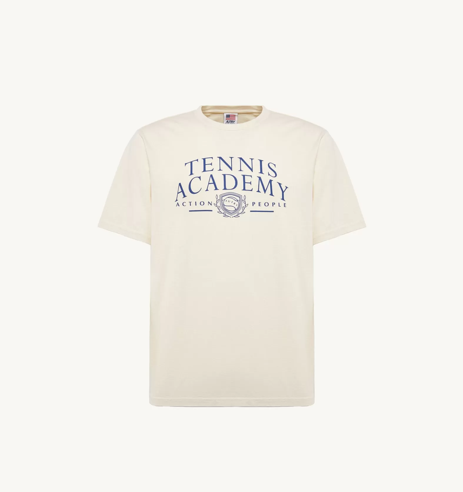 Top^AUTRY Tennis Crew Neck T-Shirt Color Ivory White