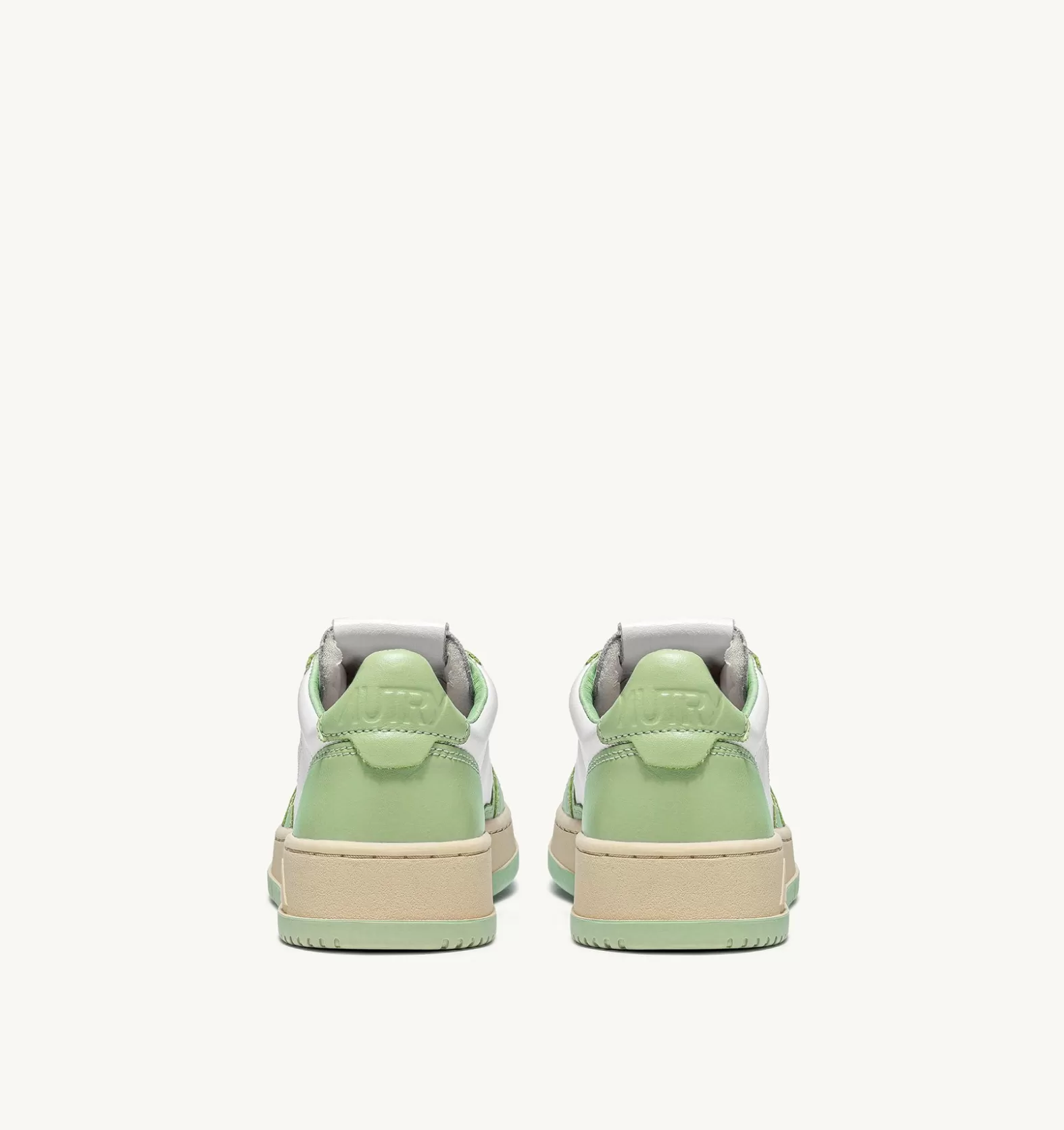 Medalist^AUTRY Two-Tone Medalist Low Sneakers In Leather Color Nile Green