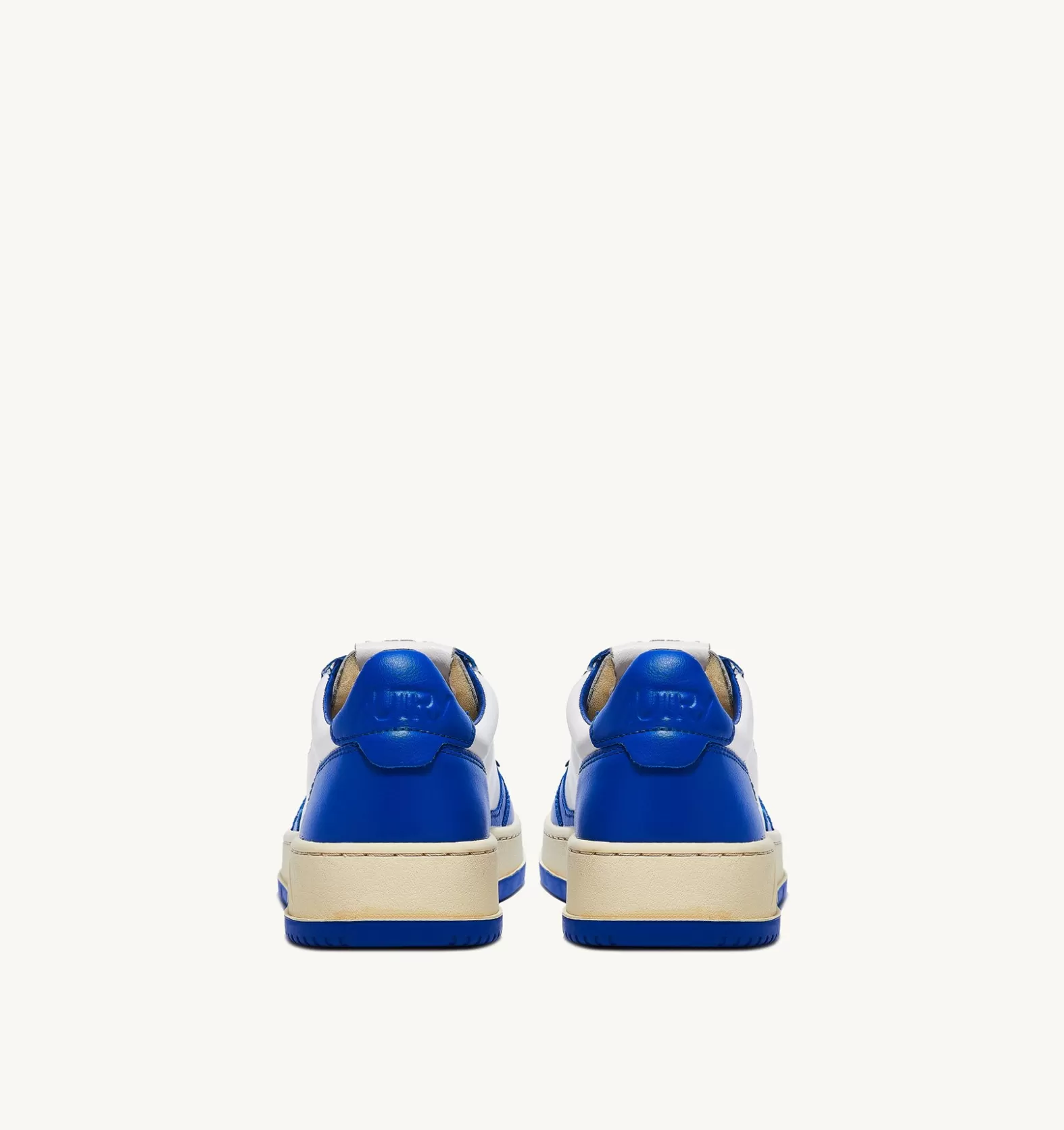 Medalist^AUTRY Two-Tone Medalist Low Sneakers In Leather Color White And Prince Blue