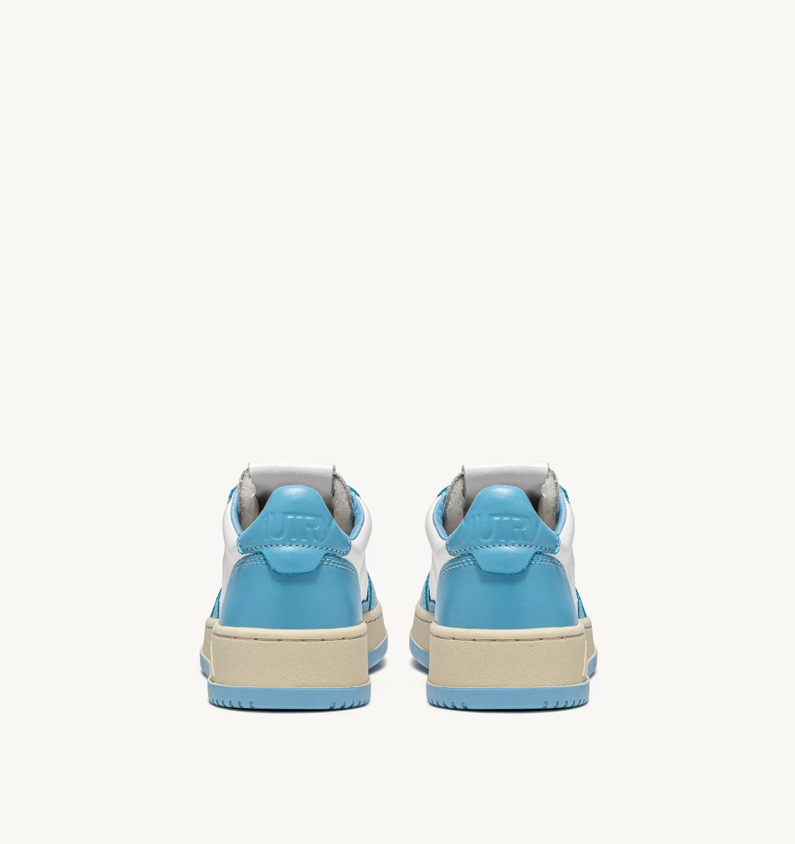Medalist^AUTRY Two-Tone Medalist Low Sneakers In Leather Color White And Sea Blue