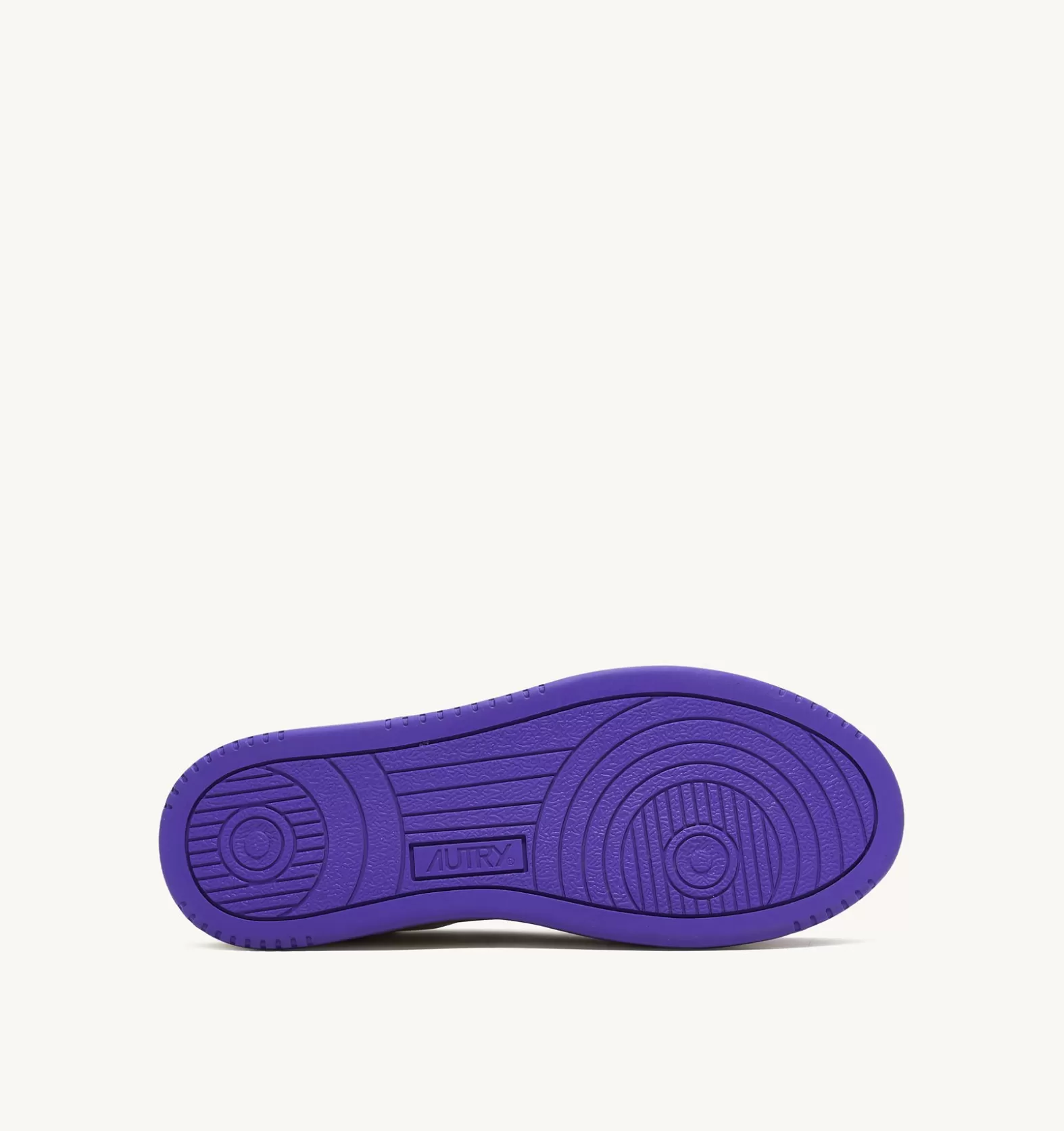 Medalist^AUTRY Two-Tone Medalist Low Sneakers In Soft Goatskin And Frayed Canvas Color White And Violet