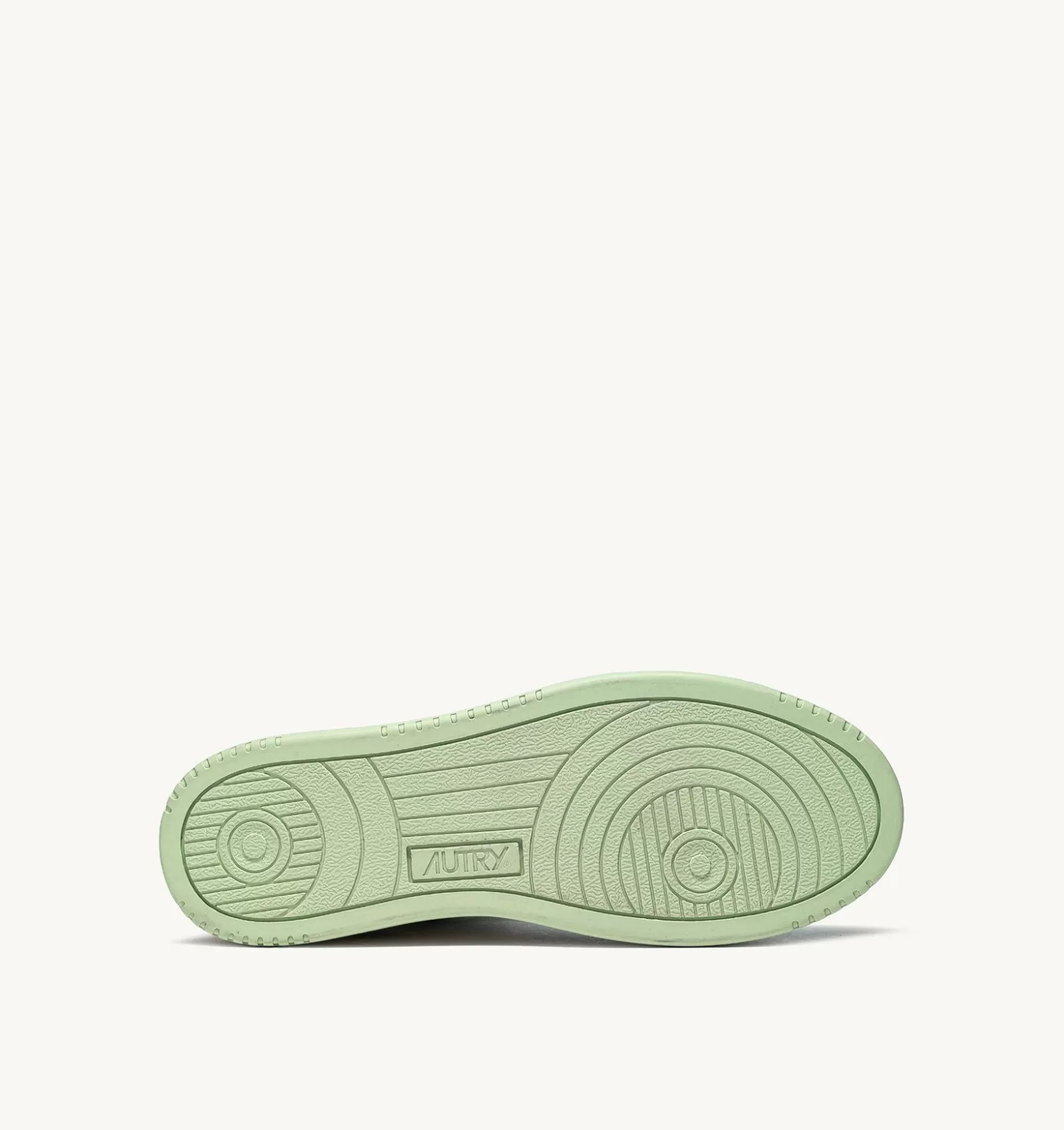 Medalist^AUTRY Two-Tone Medalist Mid Sneakers In Leather Color White And Nile Green