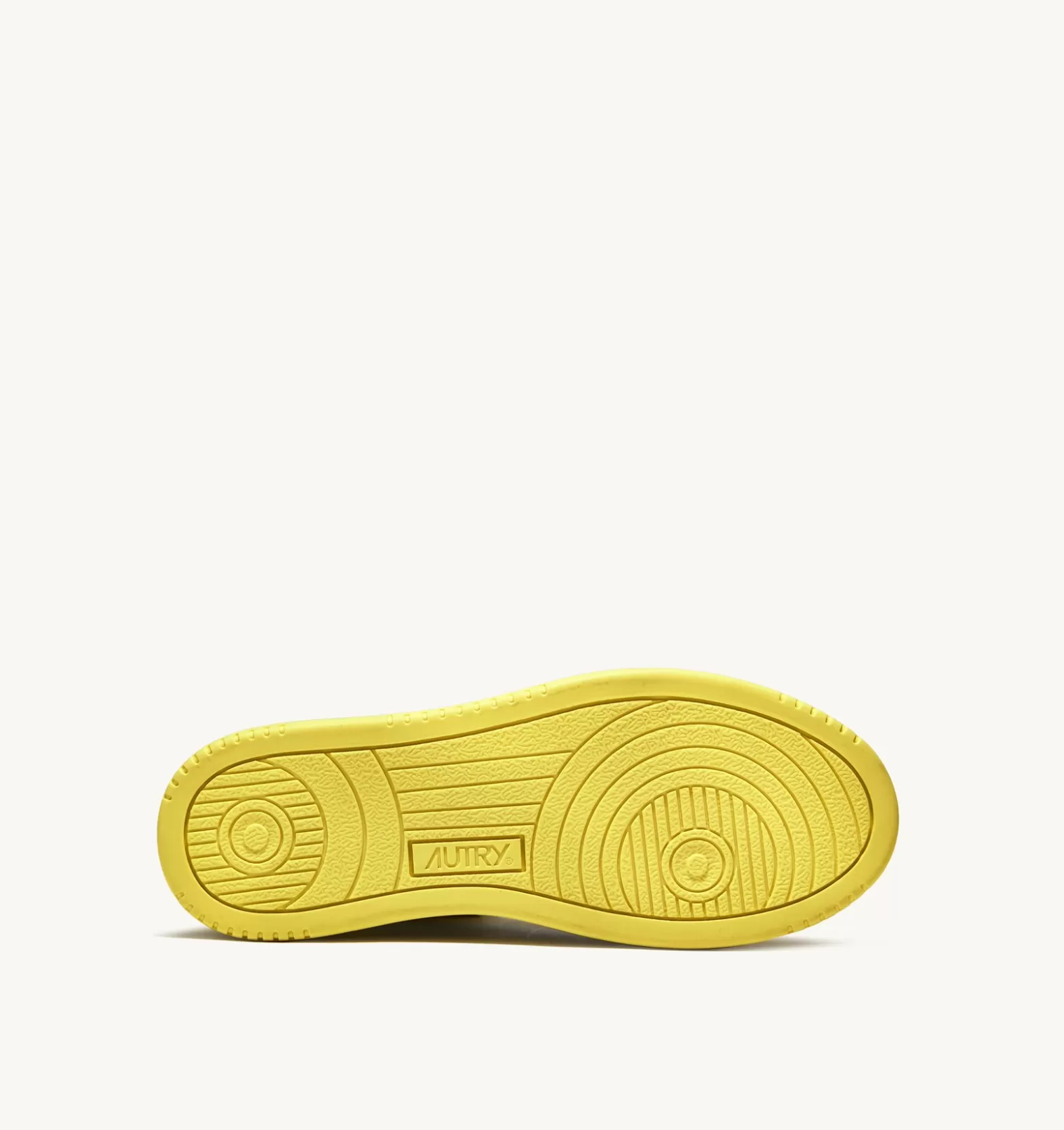 Medalist^AUTRY Two-Tone Medalist Mid Sneakers In Leather Color White And Yellow